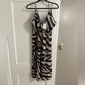 Beautiful zebra print H&M faux wrap dress!